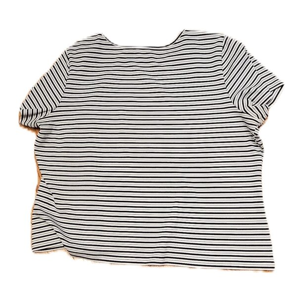 3X Women's Calvin Klein black and white striped shirt - Picture 2 of 2